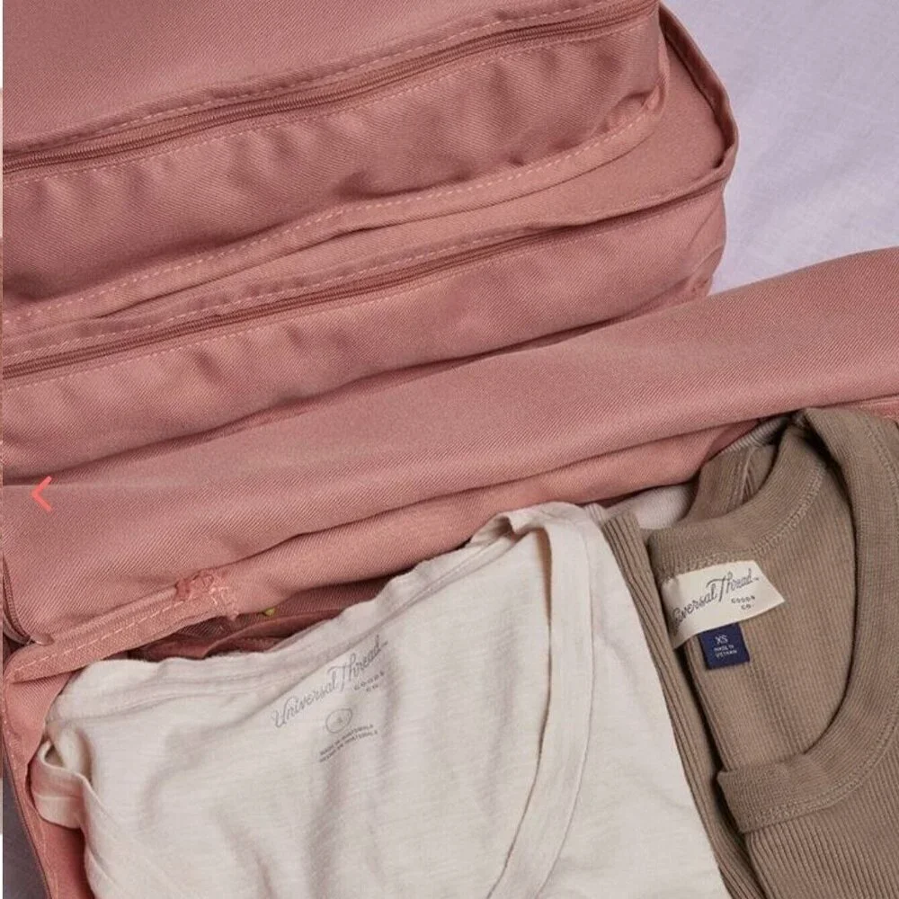 HANKY PANKY Packing Cubes Set of‎ 3 Clothing Organizer Pink Polyester Zip Travel